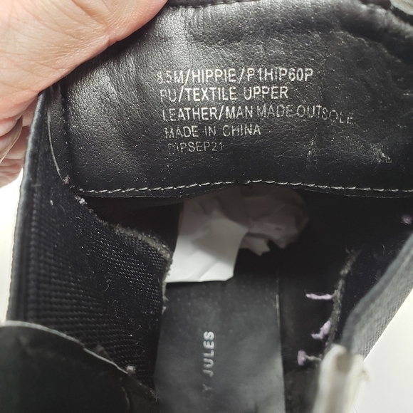 Sincerely Jules Vegan Leather Hippie Black Lug Sole Chelsea Boots Size 8.5 - Picture 8 of 8